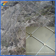 China Factory Supply Hot Sale Tissu en maille flexible en métal / Acier inoxydable Wire Rope Mesh Net, Slope Protective Screening